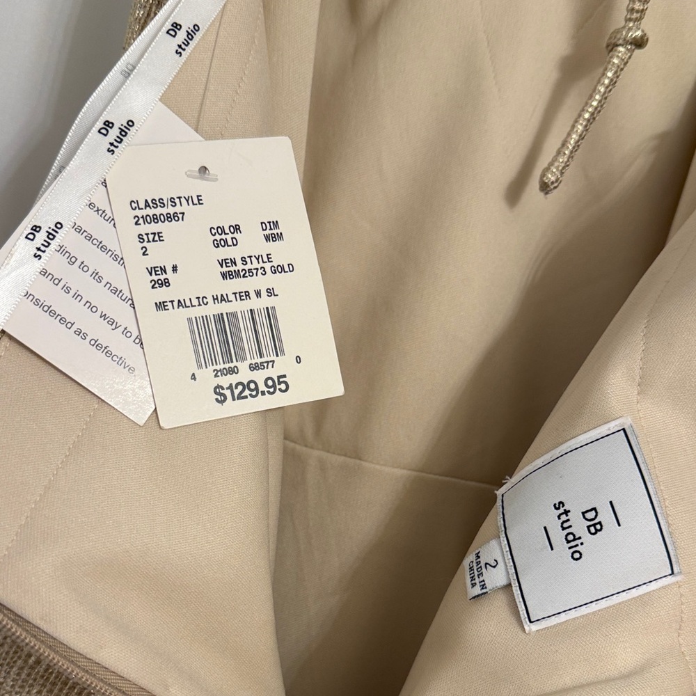 David's Bridal Gold Maxi Dress - Picture 2 of 5